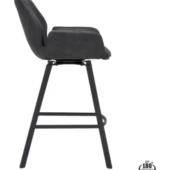 Barstoel Lizz 65cm Bull Antraciet^Trendhopper Best