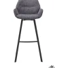 Barstoel Lizz 80cm stof Darkgrey^Trendhopper Hot