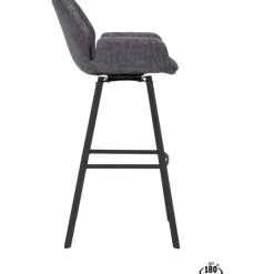 Barstoel Lizz 80cm stof Darkgrey^Trendhopper Hot