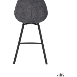 Barstoel Lizz 65cm stof Darkgrey^Trendhopper