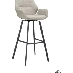 Barstoel Lizz 80cm stof Taupe^Trendhopper Hot