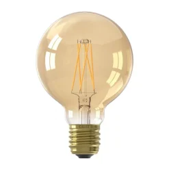 Calex LED volglas LangFilament Globelamp 220-240V 3.5W 250lm E27 G80, Goud 2100K Dimbaar^Trendhopper Best