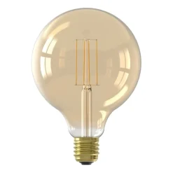 Calex LED volglas LangFilament Globelamp 220-240V 4.5W 470lm E27 G125, Goud 2100K Dimbaar^Trendhopper New