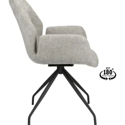Eetkamerstoel Vieve stof Taupe^Trendhopper Hot