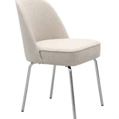 Eetkamerstoel Vogue Gear Natural met chromen poten^Trendhopper Outlet