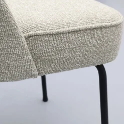 Eetkamerstoel Vogue Lima Beige met zwarte poten^Trendhopper Hot