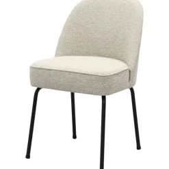 Eetkamerstoel Vogue Lima Beige met zwarte poten^Trendhopper Hot