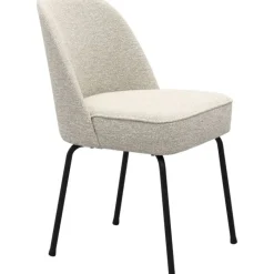 Eetkamerstoel Vogue Lima Beige met zwarte poten^Trendhopper Hot