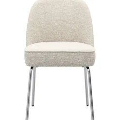 Eetkamerstoel Vogue Lima Beige met chromen poten^Trendhopper Hot