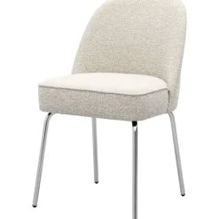 Eetkamerstoel Vogue Lima Beige met chromen poten^Trendhopper Hot