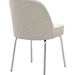 Eetkamerstoel Vogue Lima Beige met chromen poten^Trendhopper Hot