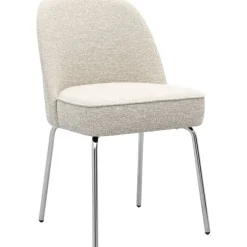 Eetkamerstoel Vogue Lima Beige met chromen poten^Trendhopper Hot