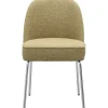 Eetkamerstoel Vogue Lima Curry met chromen poten^Trendhopper New