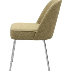 Eetkamerstoel Vogue Lima Curry met chromen poten^Trendhopper New