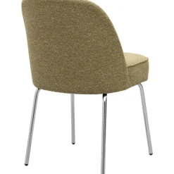 Eetkamerstoel Vogue Lima Curry met chromen poten^Trendhopper New