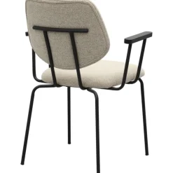 Eetkamerstoel Zelo met arm Beige^Trendhopper Hot