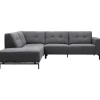 Hoekbank Viborg Nero Grey links^Trendhopper Outlet