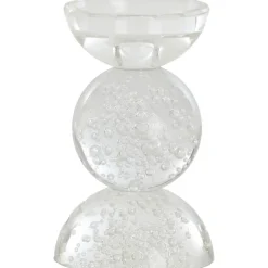 Kandelaar Itinga Glas Bubbel Clear 15,5 Cm^Trendhopper