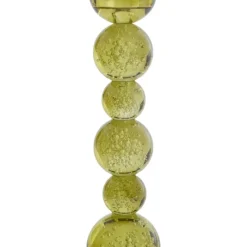 Kandelaar Itinga Glas Bubbel Olijfgroen 34 Cm^Trendhopper New
