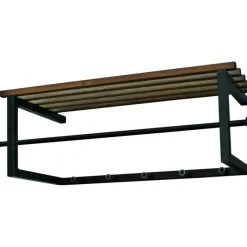 Kapstok Marco 5 haken zwart/eiken^Trendhopper New