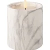 Ledkaars Marble wit 12,5cm hoog^Trendhopper Outlet
