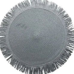 Placemat Fringe donkergrijs set van 2^Trendhopper Best