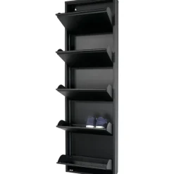 Schoenenkast Bobbie 5 laden zwart (10 paar schoenen)^Trendhopper Clearance