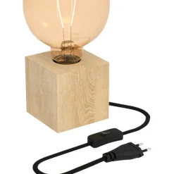 Tafellamp Block Hout^Trendhopper Online
