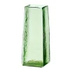 Vaas 10x10x25 cm IDUNA glas olijf groen^Trendhopper