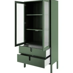 Vitrinekast Unique groen^Trendhopper Outlet