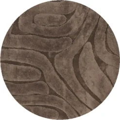 Vloerkleed Chase rond bruin 18^Trendhopper Outlet