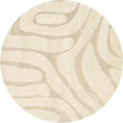 Vloerkleed Chase rond creme 12^Trendhopper Online