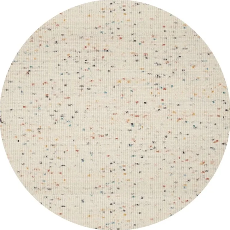 Vloerkleed Mango rond wit multi 99^Trendhopper Sale