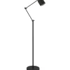 Vloerlamp Riksja mat Zwart + dimmer^Trendhopper Discount