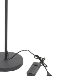 Vloerlamp Riksja mat Zwart + dimmer^Trendhopper Discount