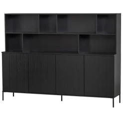 Wandkast Gravure New Grenen Zwart^Trendhopper Best